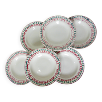 6 assiettes creuses vintage de Céranord St Amand 220505