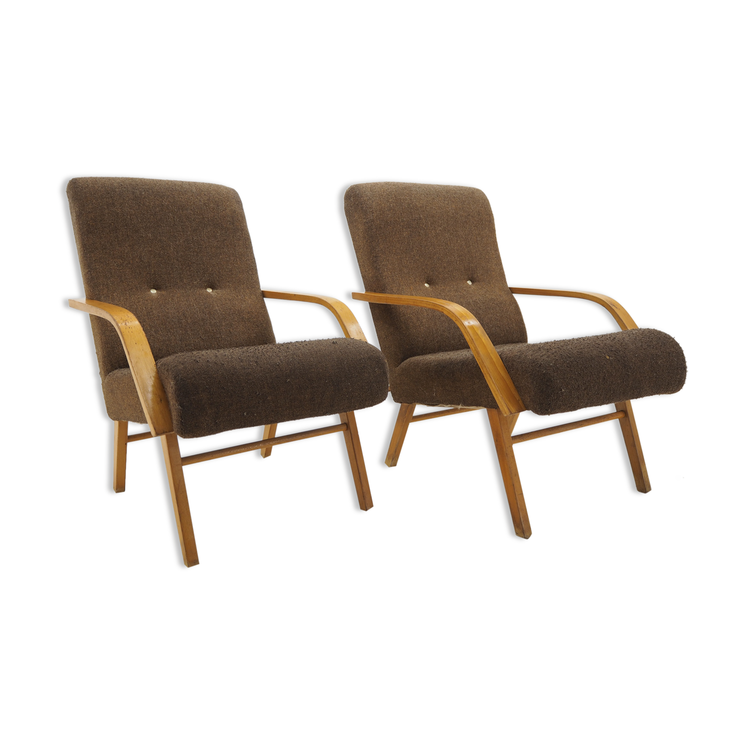 Pair of armchairs, Czechoslovakia, 1960