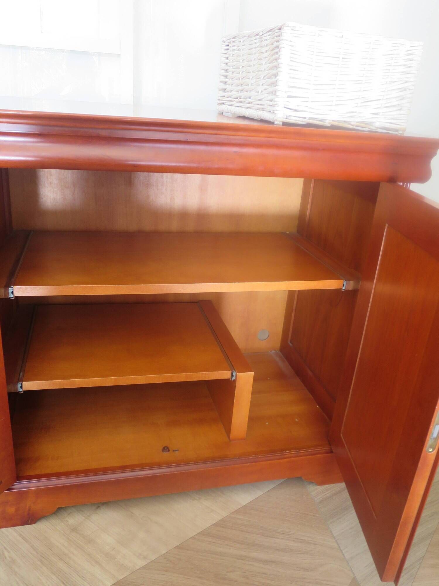 Occasional furniture - TV unit - Rotating tray - Louis Philippe - Solid wood
