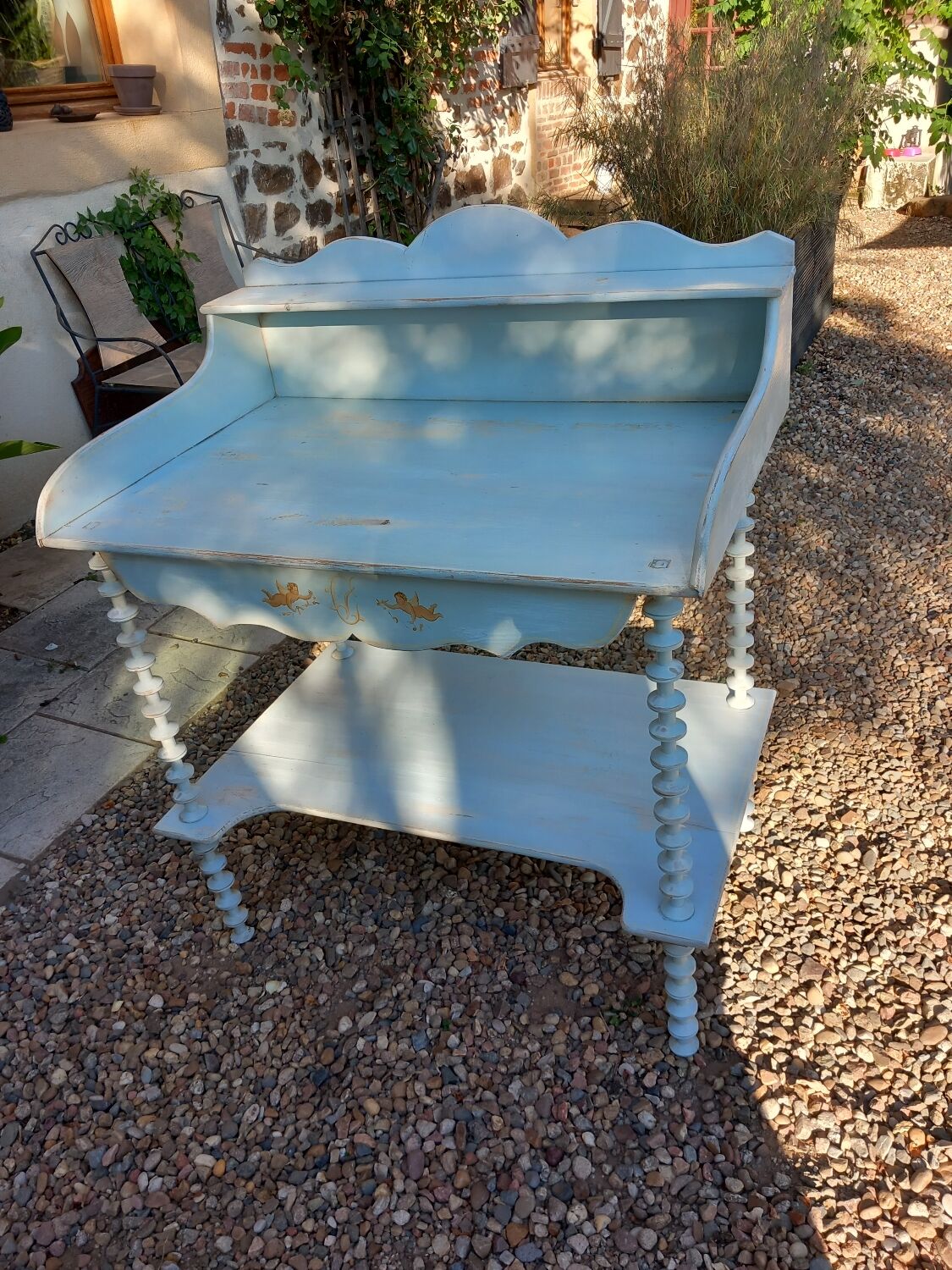 Table de toilette bois