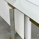 Pair of Deknudt mirrored pedestals / plinths in gilt finish, Belgium, 1980s