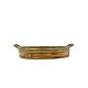 Hollywood regency brass and wicker vide poche, Italy ca. 1970