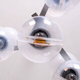Mazzega Murano Chandelier / Space Age Glass Pendant Light 1970s Italy