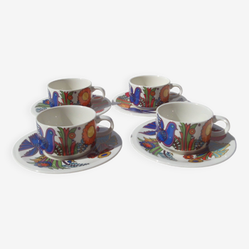 4 Acapulco Villeroy and Boch cups