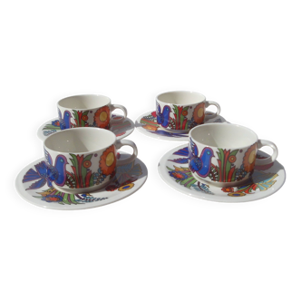 4 Acapulco Villeroy and Boch cups