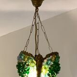 Chandelier in Italian glass paste Murano art deco