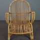 Belse 8 armchair in patinated rattan, Dutch Design, 1950