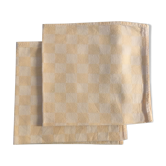Duo of towels tea towels 37 x 40 damask orange melon