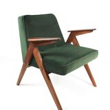 Green Olive Bunny Armchair by Józef Chierowski, 1970s