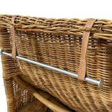 Karlskrona Rattan Wicker Chaise Lounge by Karl Malmvall for Ikea