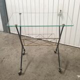 Door table revised glass and metal 50/60