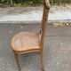Art Deco lyre chair in solid caned wood