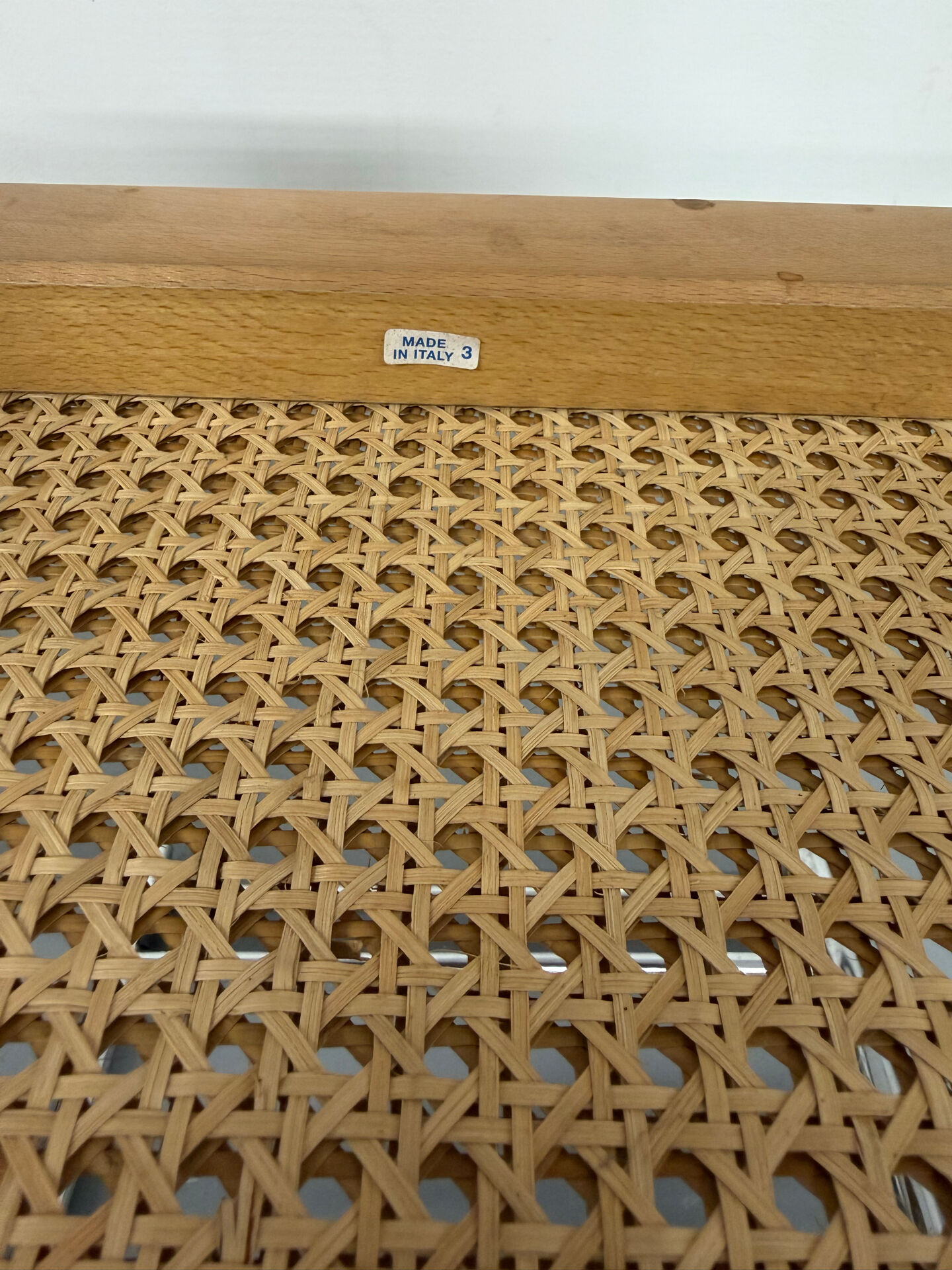 Set of 4 cane cantilever chairs and armchairs, Cesca, 1970s.