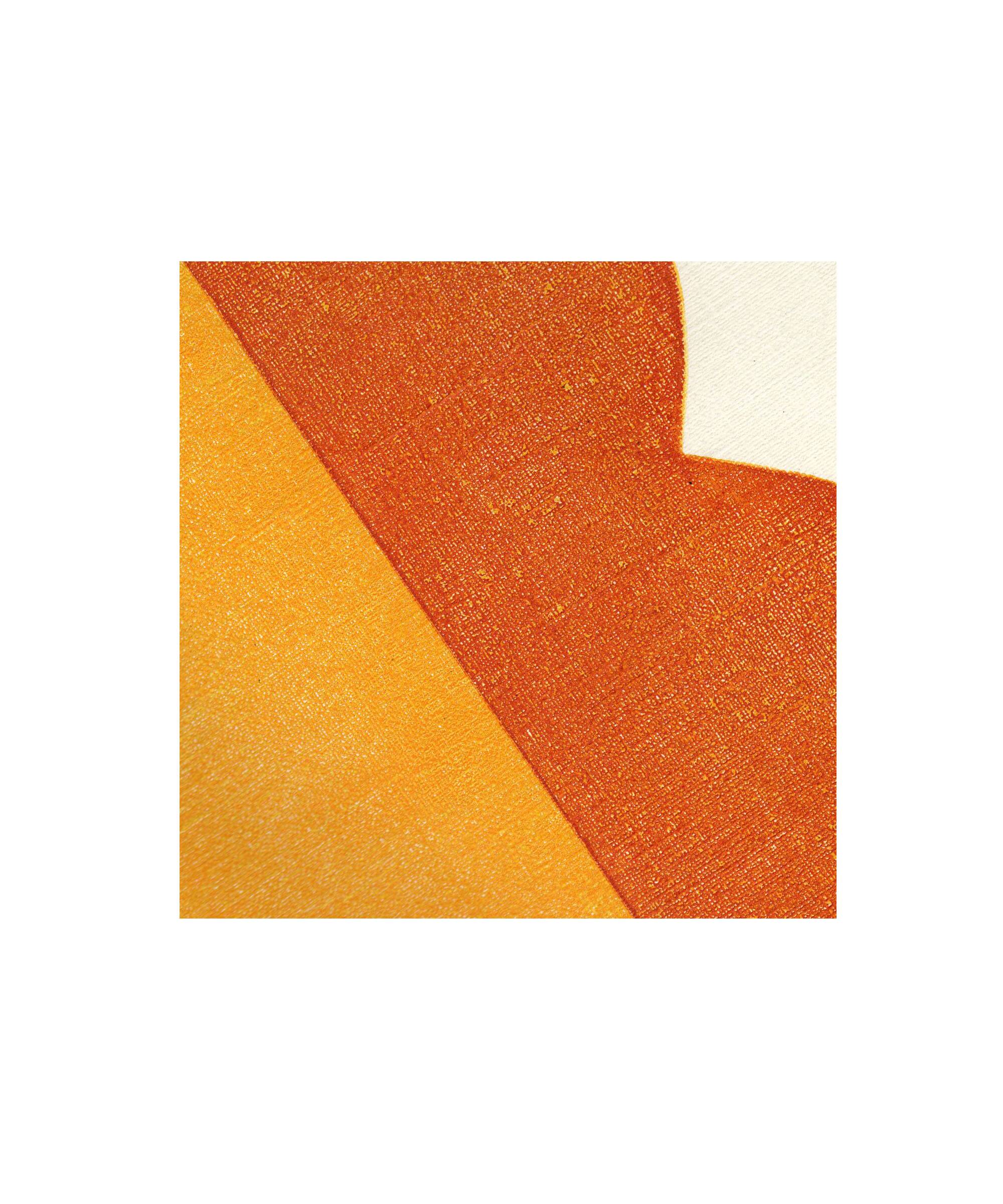 Painting on paper - ella - yellow and orange - signed eawy