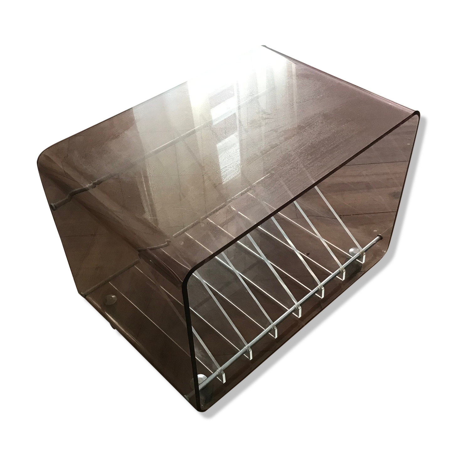 vintage furniture rock bobois plexiglass smoked vinyls