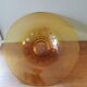 Large Amber Art Deco Glass Bowl