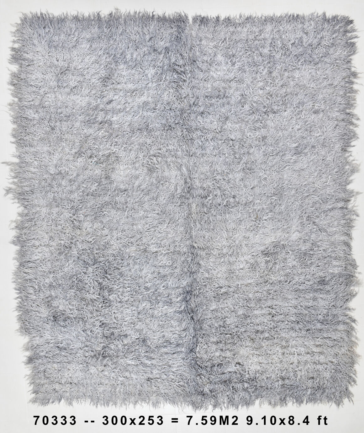 8x10 wool handmade gray kilim rug 253x300cm