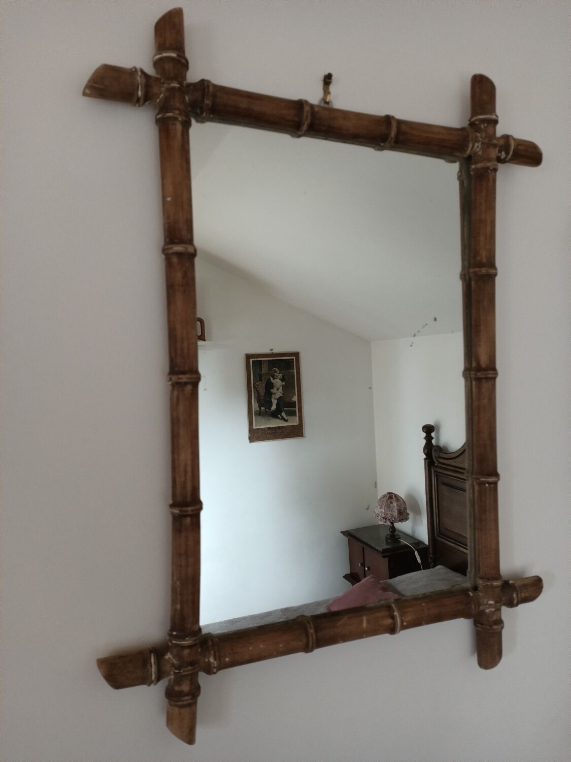 Miroir cadre bambou