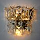 Regency wall lamp by Kinkeldey, 2 levels glass, Germany, 1970