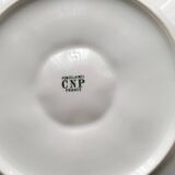 6 Porcelain oyster plates CNP Compagnie Nationale de Porcelaine