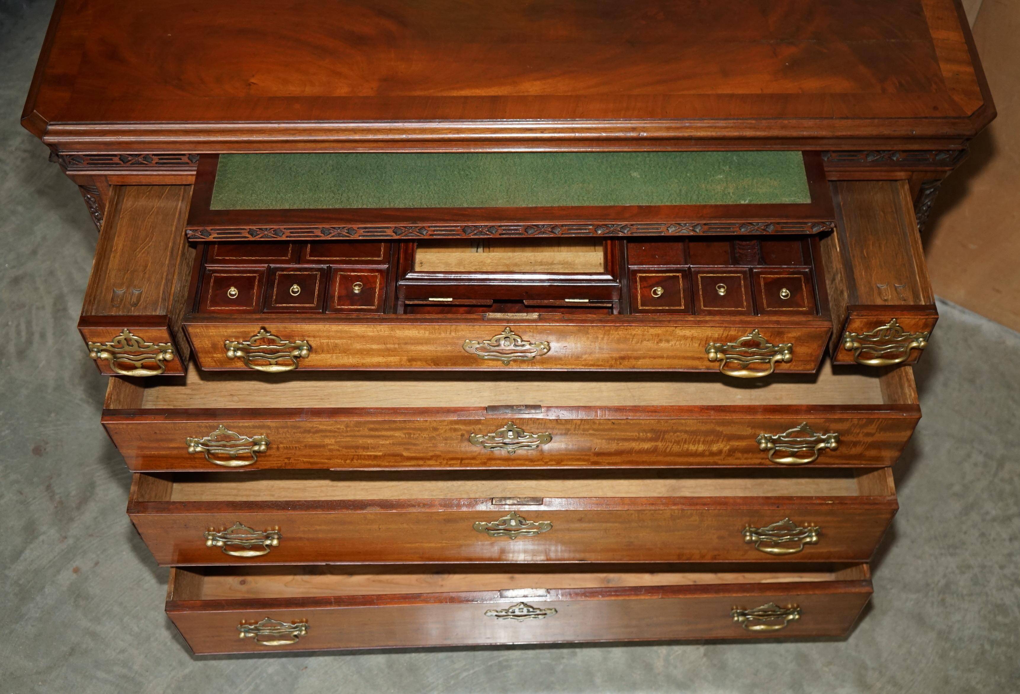 George III commode circa 1770 in walnut by Thomas Chippendale.