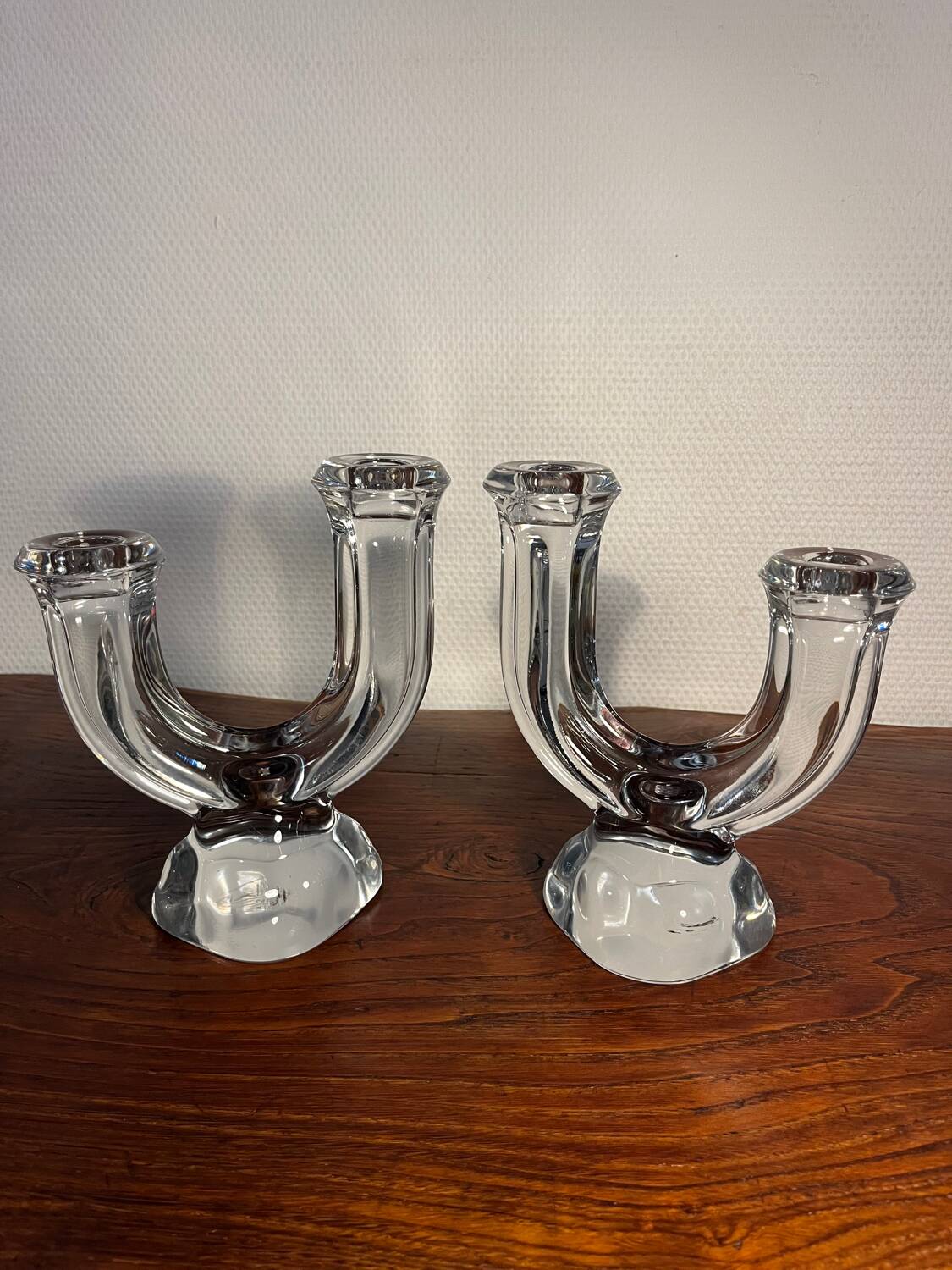 1950s/60s Vannes crystal candlestick, France