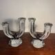 1950s/60s Vannes crystal candlestick, France