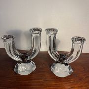 1950s/60s Vannes crystal candlestick, France