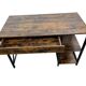 Vintage wooden console / desk with black frame