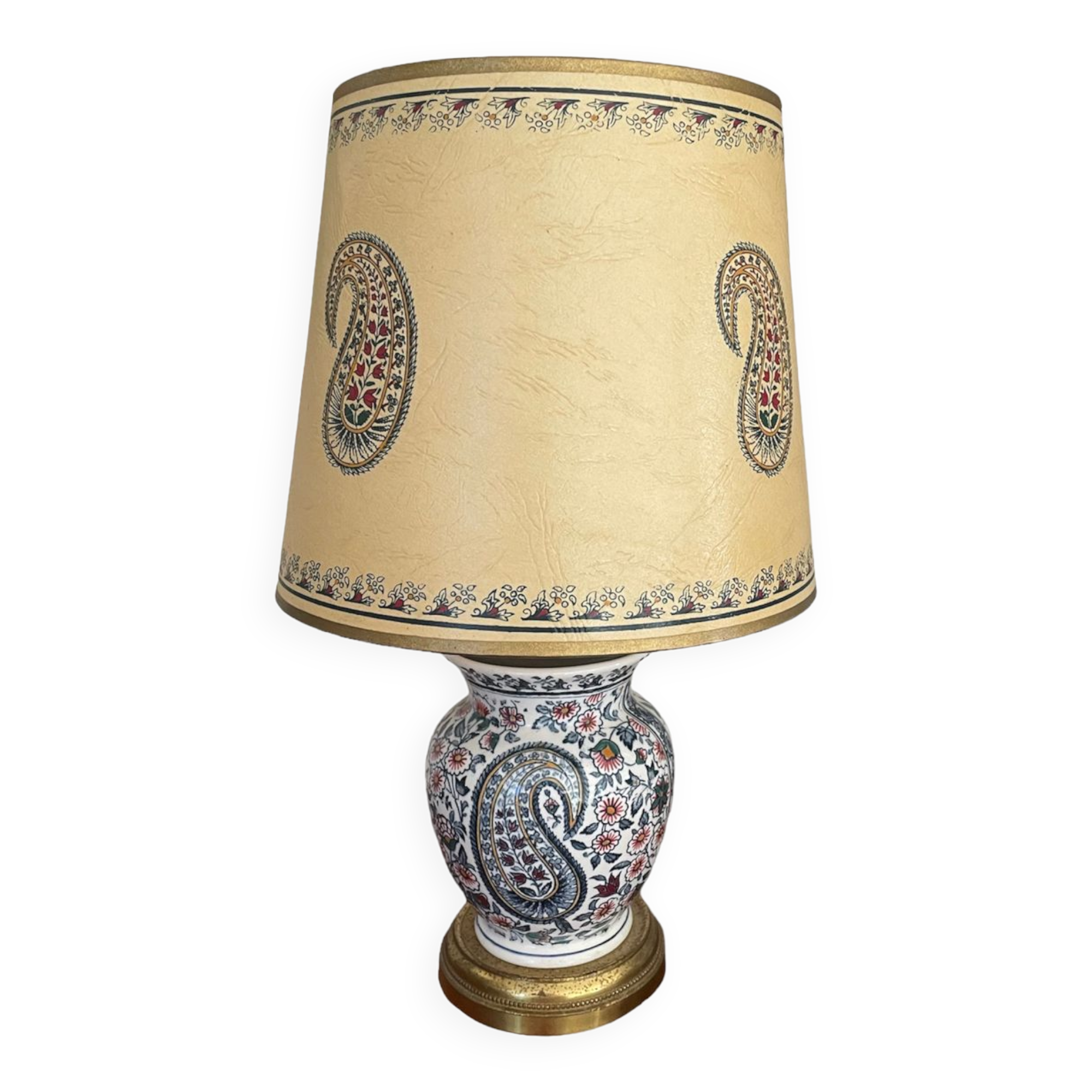 Old earthenware lamp from Gien