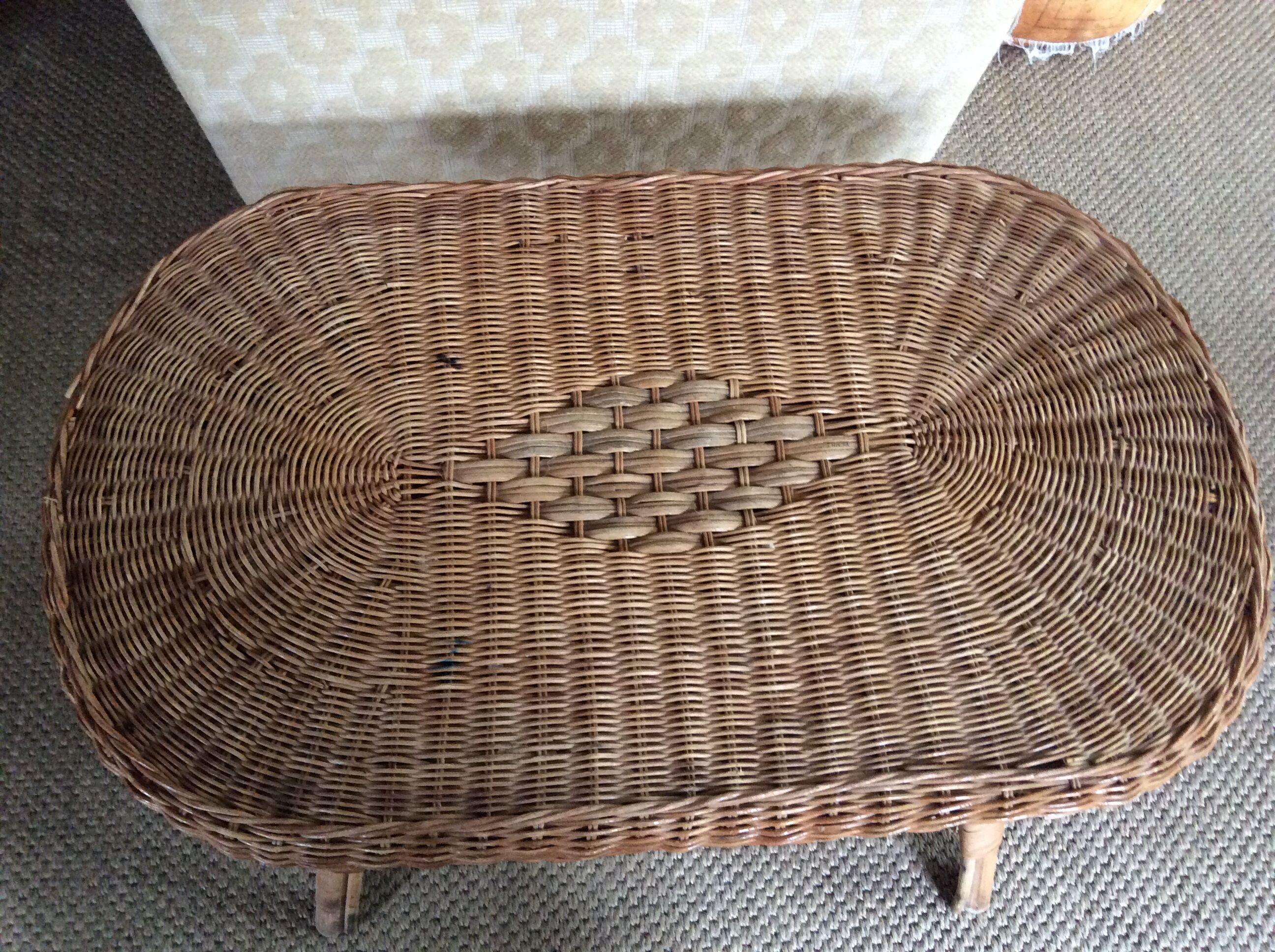 Rattan coffee table