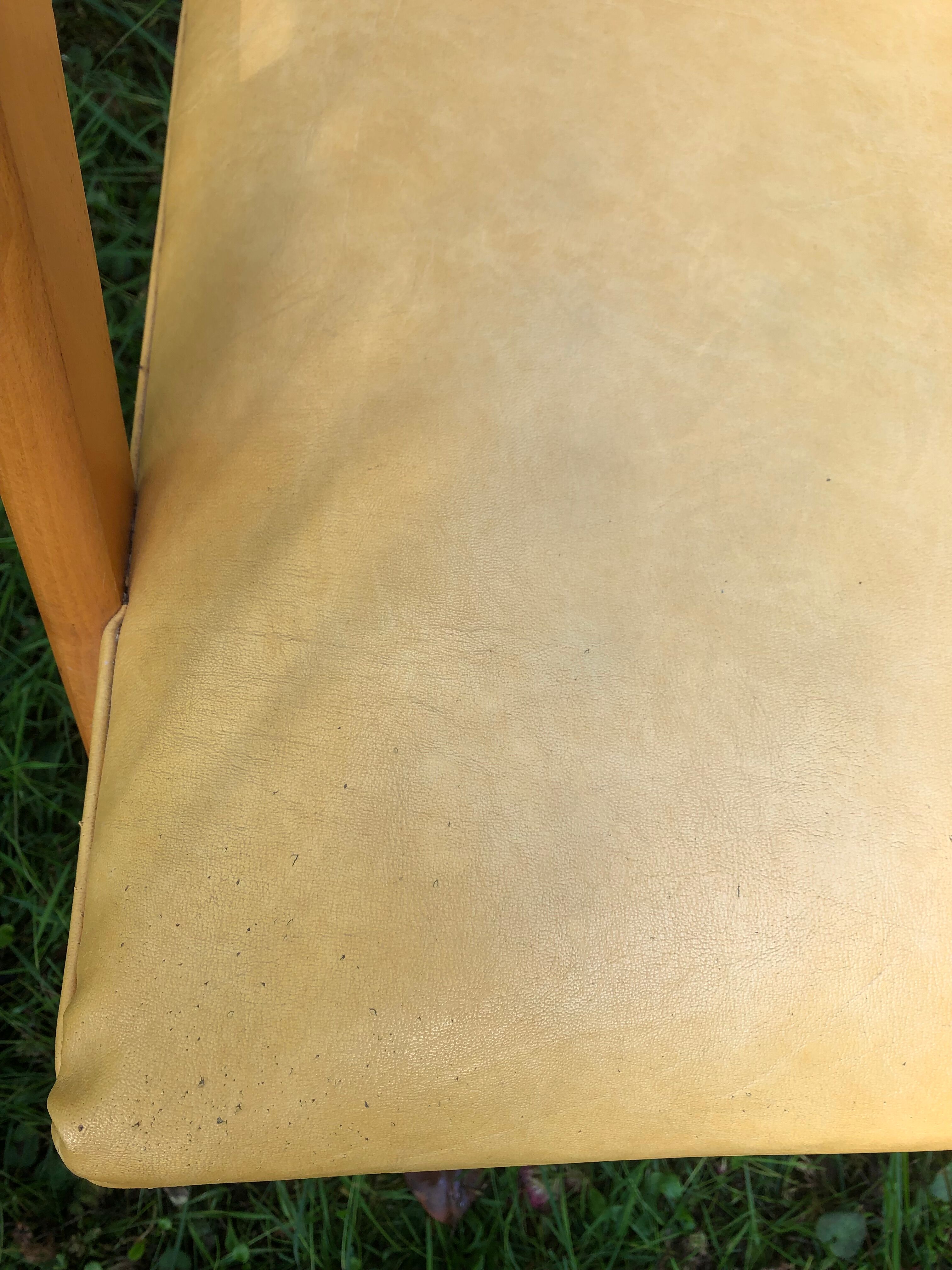 Vintage 60s yellow Scandinavian armchairs