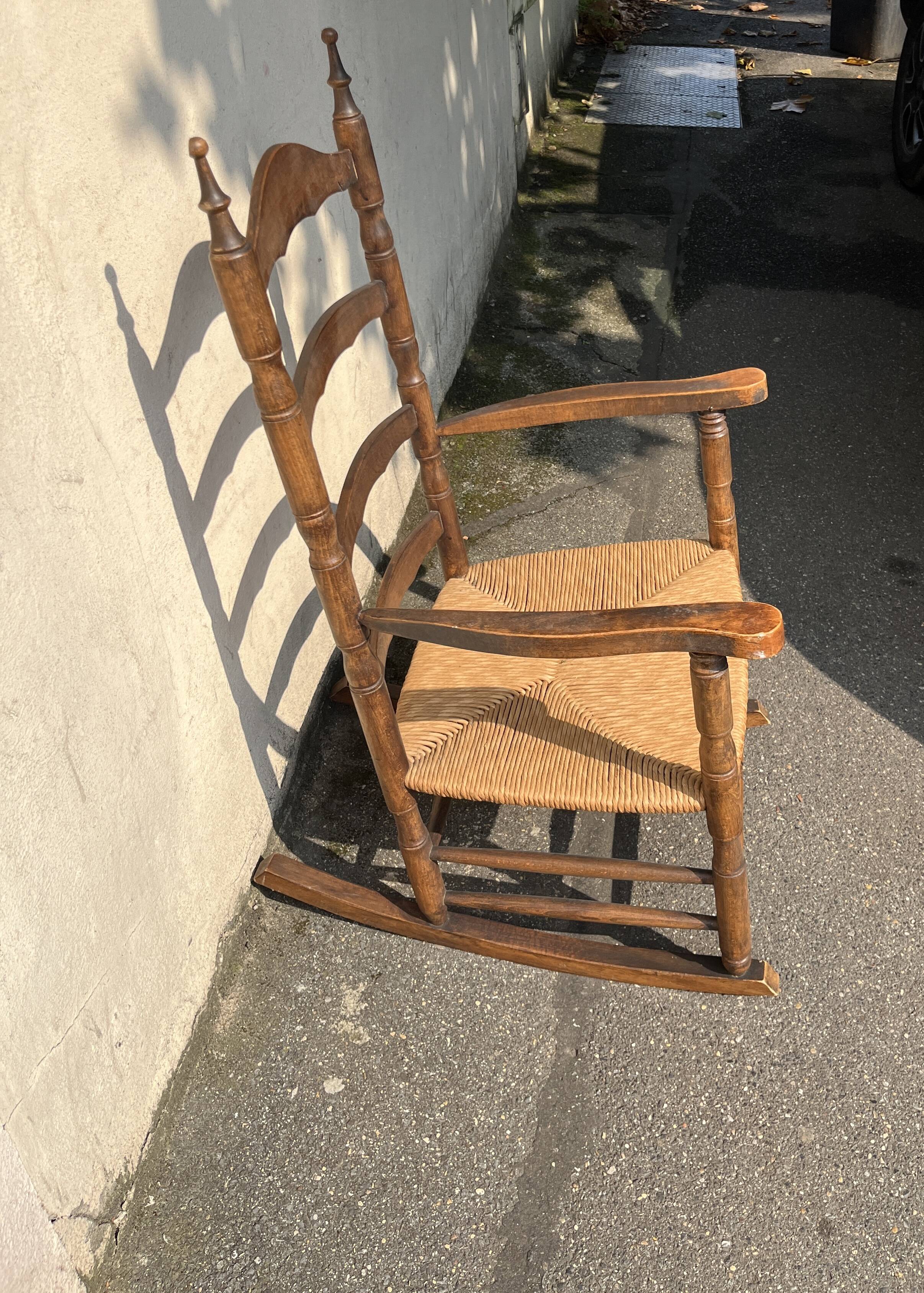 Wooden rocking chair