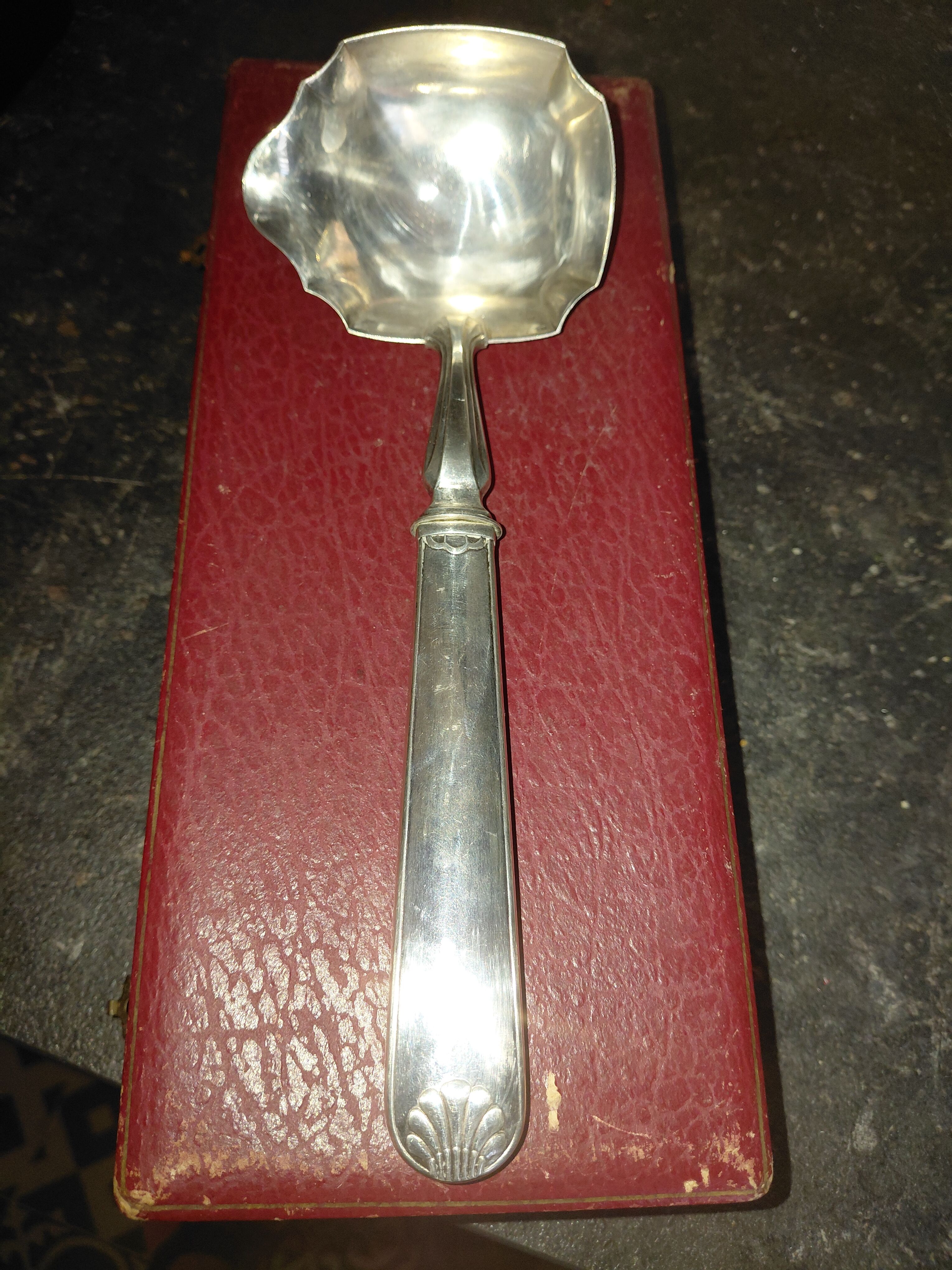 Silver-plated cream ladle