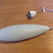 Scandinavian vintage 1960s white opaline warhead suspension