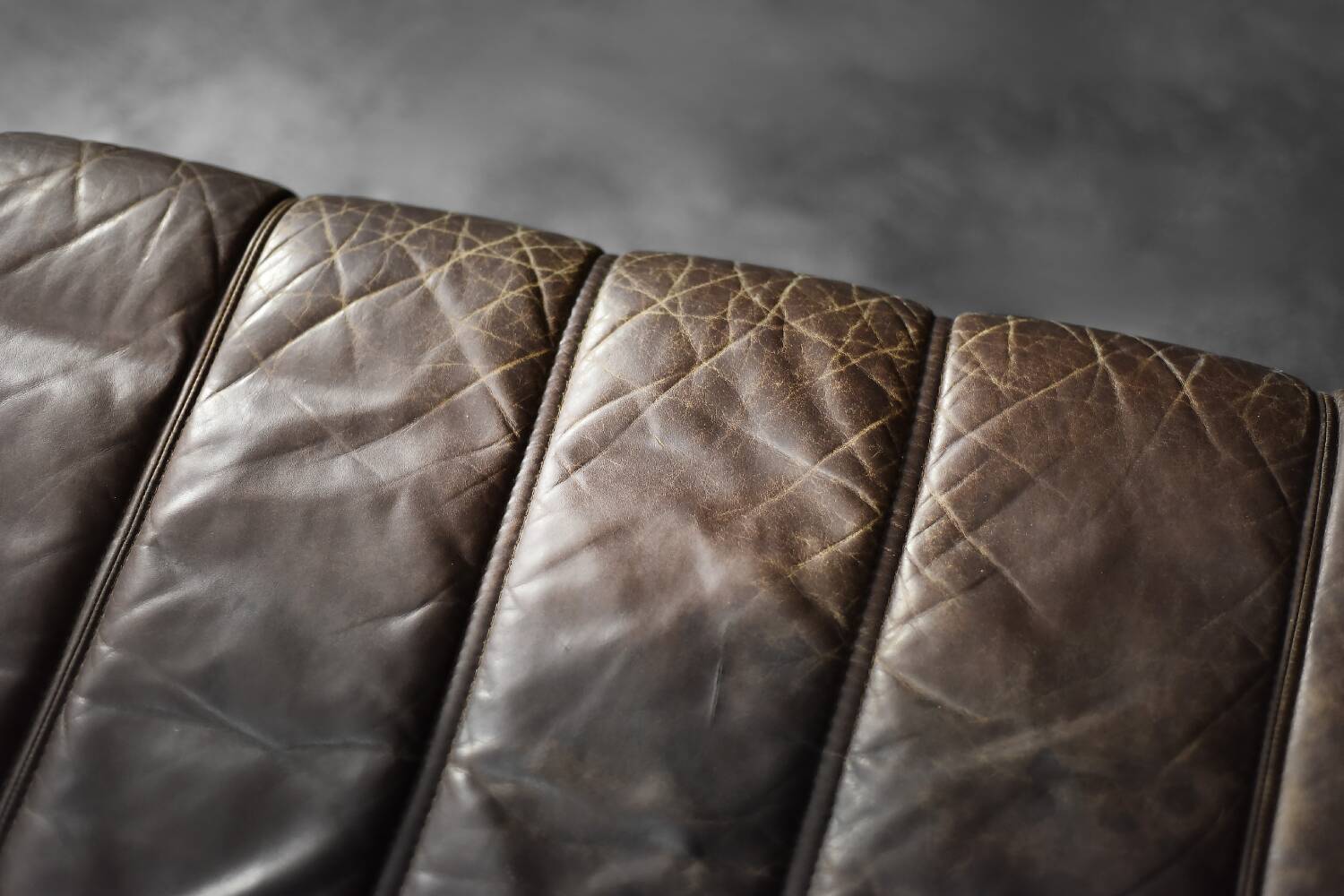 Vintage Mid-Century Modern Danish Brown Leather 3-Seater Sofa, 1970s