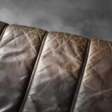 Vintage Mid-Century Modern Danish Brown Leather 3-Seater Sofa, 1970s