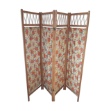 Wood and rattan screen