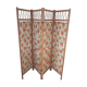 Wood and rattan screen