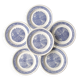 6 assiettes vintage champêtre