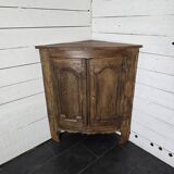 Encoignure galbée xixème en chêne