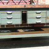 Workbench metal and mahogany 1960