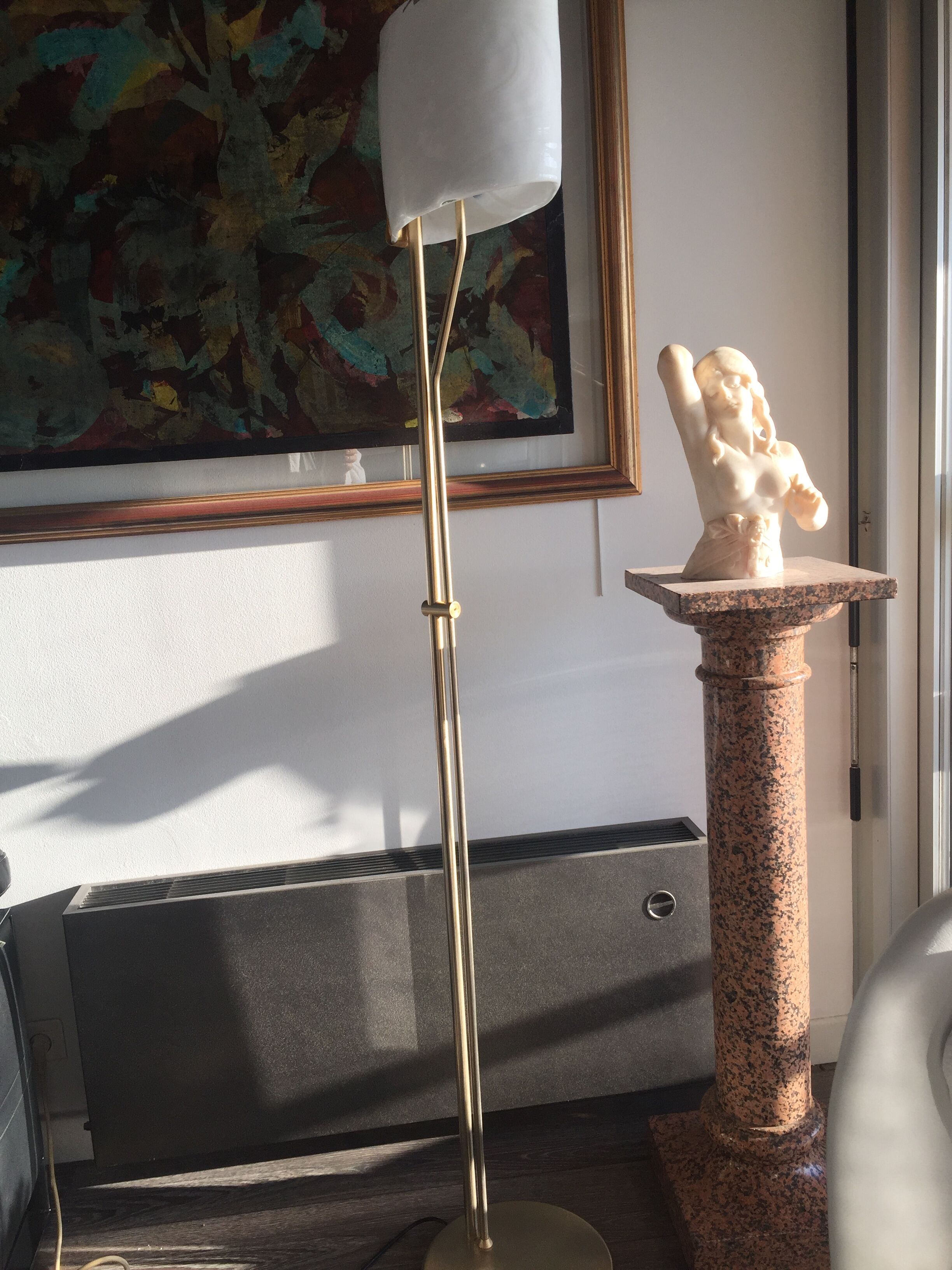 Wall glass floor lamp