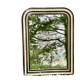 Louis Philippe mirror, wood and stucco with faux wood decoration. 19th century. 56 x 74.