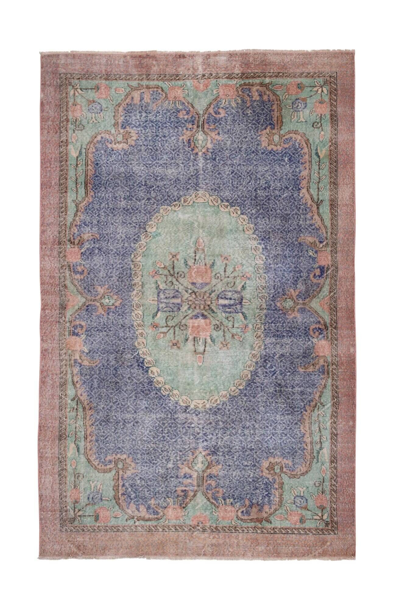 Vintage Turkish Oushak rug 192x304 cm