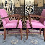 Paire de fauteuils bridges Art Déco