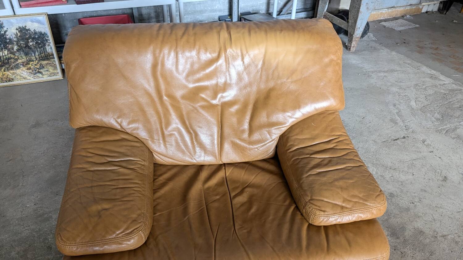 Designer leather sofa