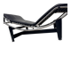 Vintage LC4 Chaise Longue by Le Corbusier in black leather
