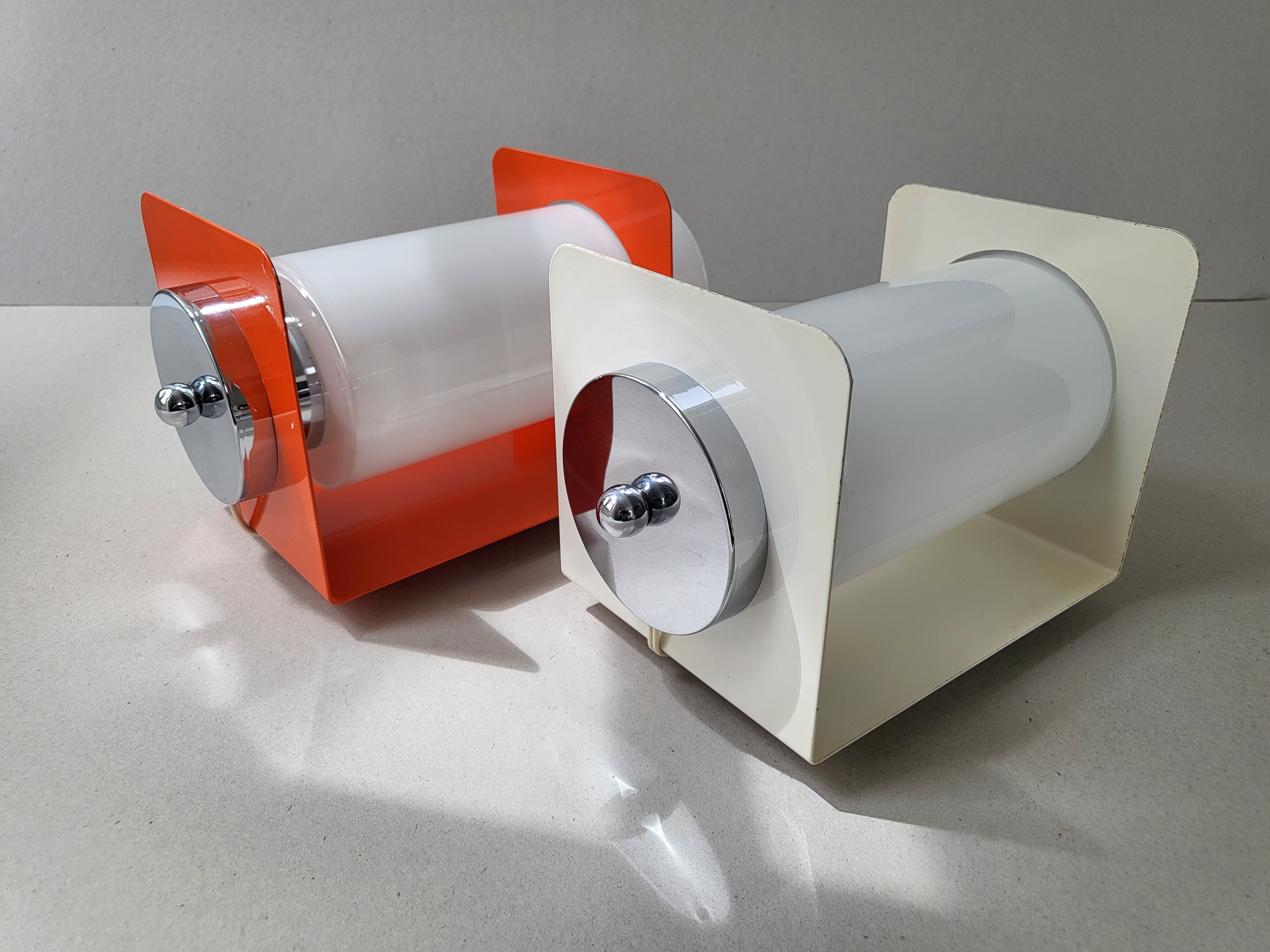 Pair of vintage wall lamps 1960 space age