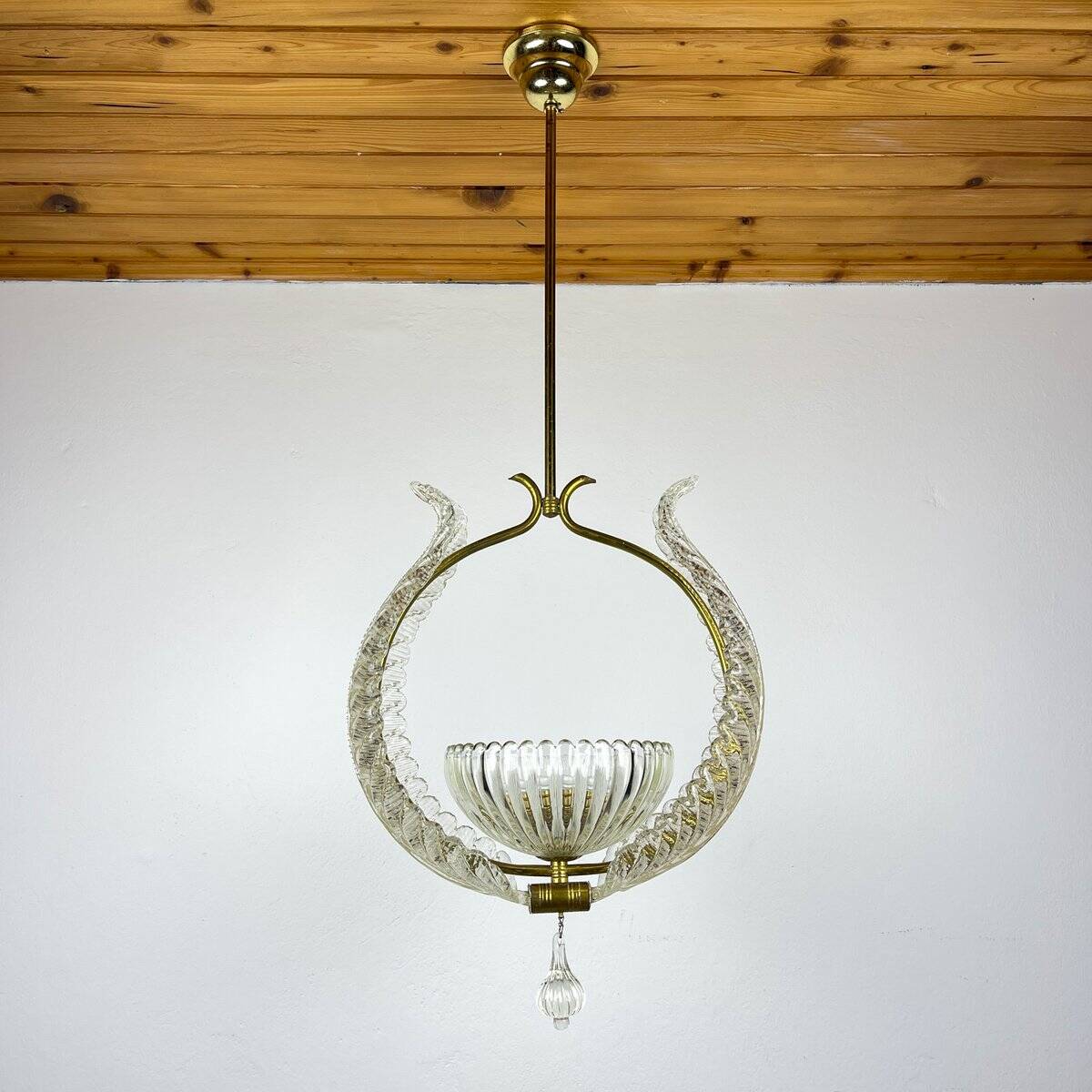 Murano chandelier by Ercole Barovier Barovier & Toso, Italy, 1930s